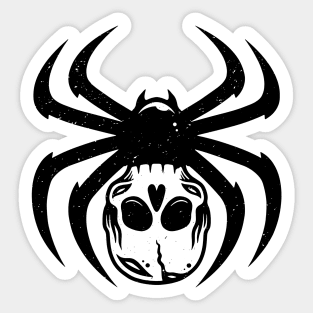 Spider Skull Vintage Tattoo Art Sticker